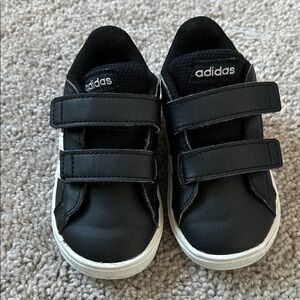 Adidas Kids Black and White Sneakers